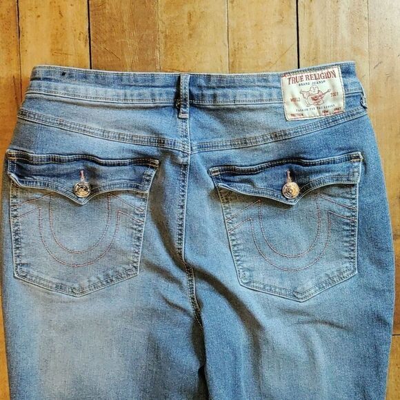 True Religion Halle Skinny Jeans Size 31 Raw Hem Cotton - Picture 7 of 13